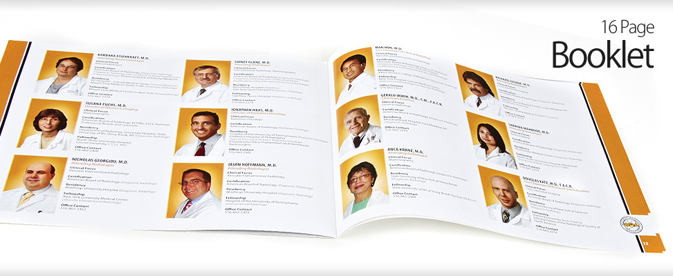 Booklet Design for Long Island Doctors and Radiology Offices in Mineola