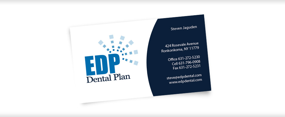 Business Card Design for Dental Plan Company In Suffolk County New York