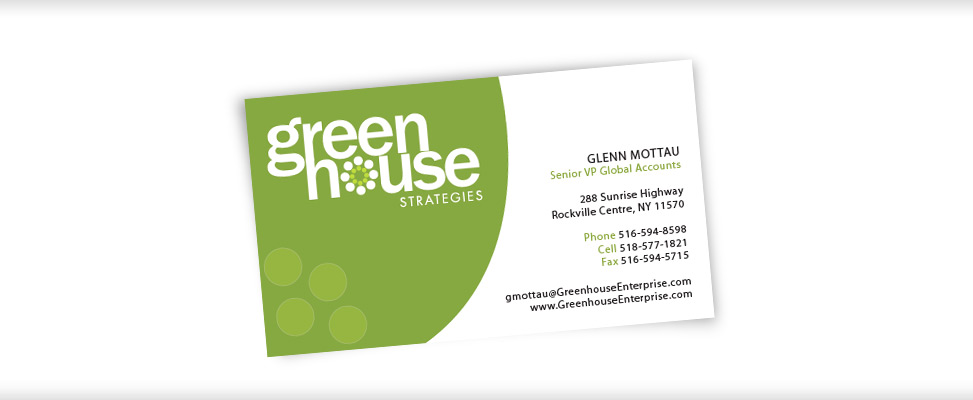 business card design for long island lighting company