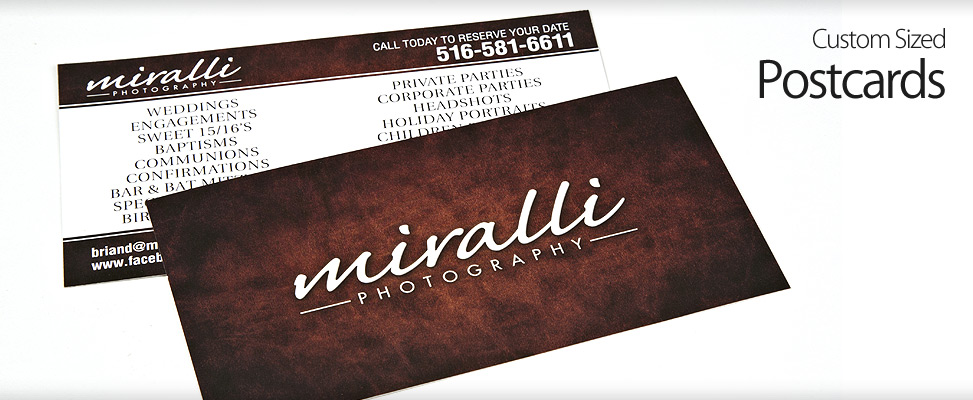 Postcard Design and Printing for Affordable Long Island Wedding Photographer